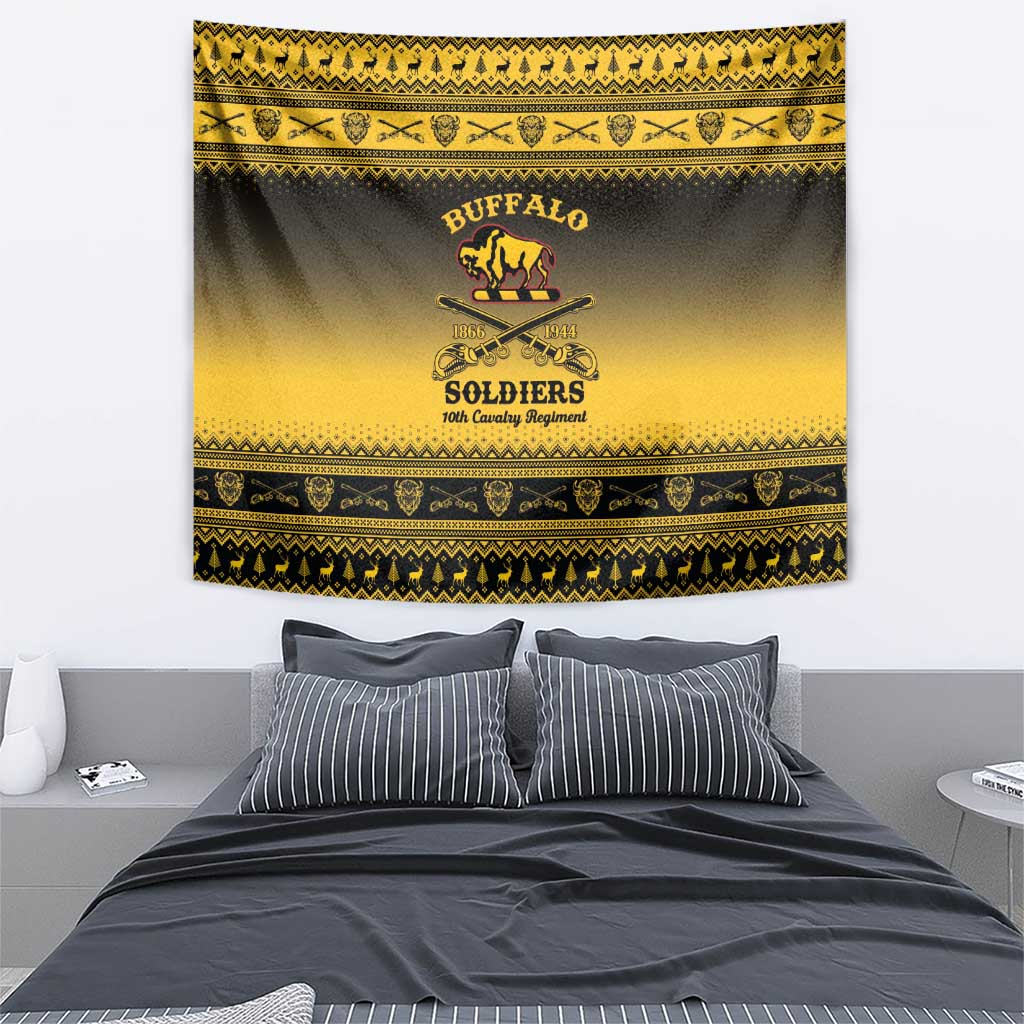 Buffalo Soldiers Christmas Tapestry 10th Cavalry Regiment - Wonder Print Shop