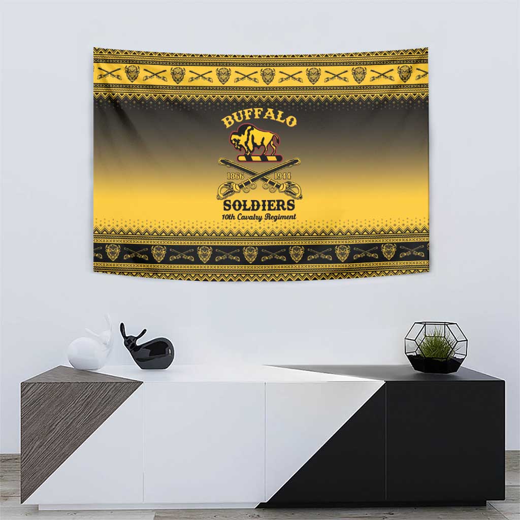 Buffalo Soldiers Christmas Tapestry 10th Cavalry Regiment - Wonder Print Shop