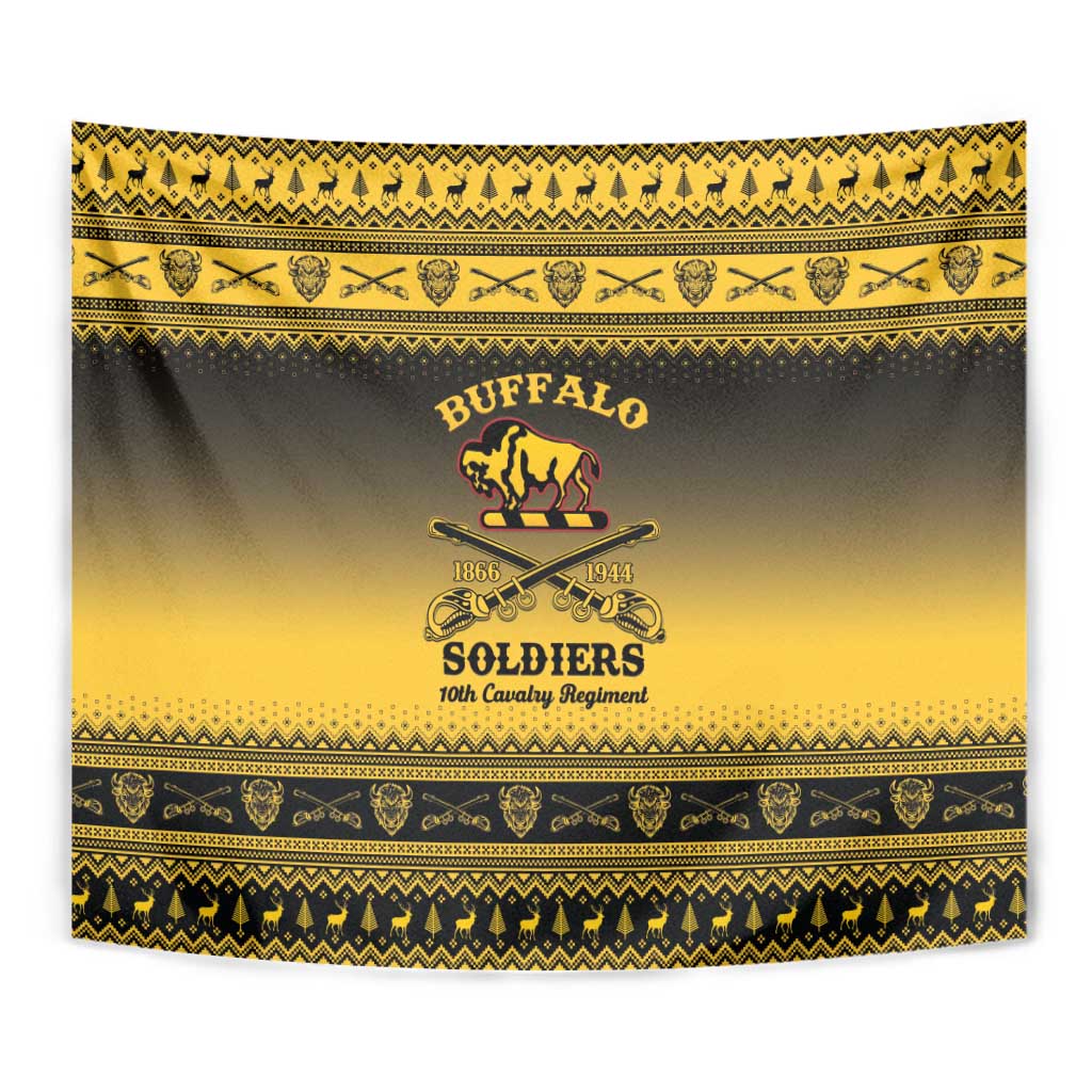 Buffalo Soldiers Christmas Tapestry 10th Cavalry Regiment - Wonder Print Shop