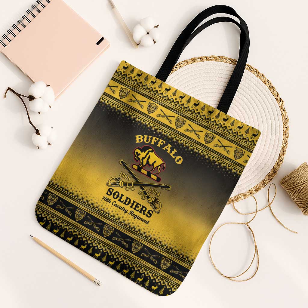 Buffalo Soldiers Christmas Tote Bag 10th Cavalry Regiment - Wonder Print Shop