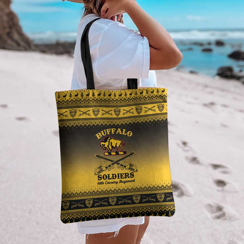 Buffalo Soldiers Christmas Tote Bag 10th Cavalry Regiment - Wonder Print Shop