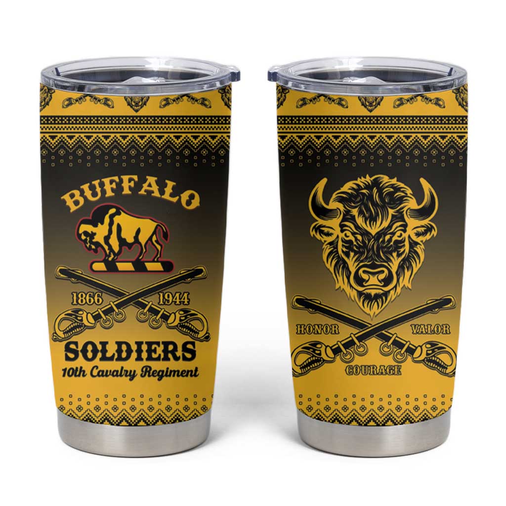 Buffalo Soldiers Christmas Tumbler Cup 10th Cavalry Regiment - Wonder Print Shop