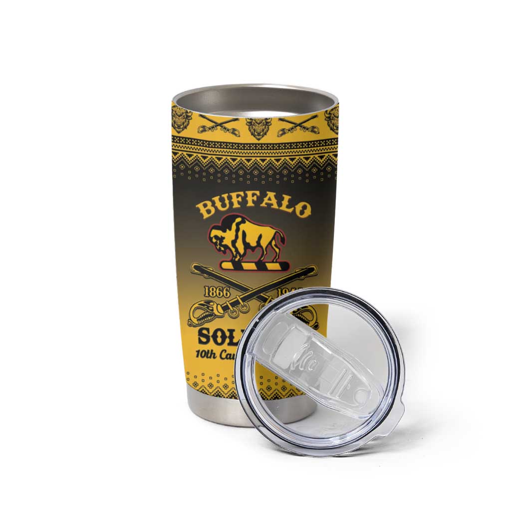 Buffalo Soldiers Christmas Tumbler Cup 10th Cavalry Regiment - Wonder Print Shop
