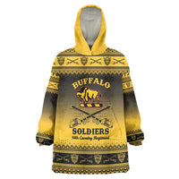 Buffalo Soldiers Christmas Wearable Blanket Hoodie 10th Cavalry Regiment - Wonder Print Shop