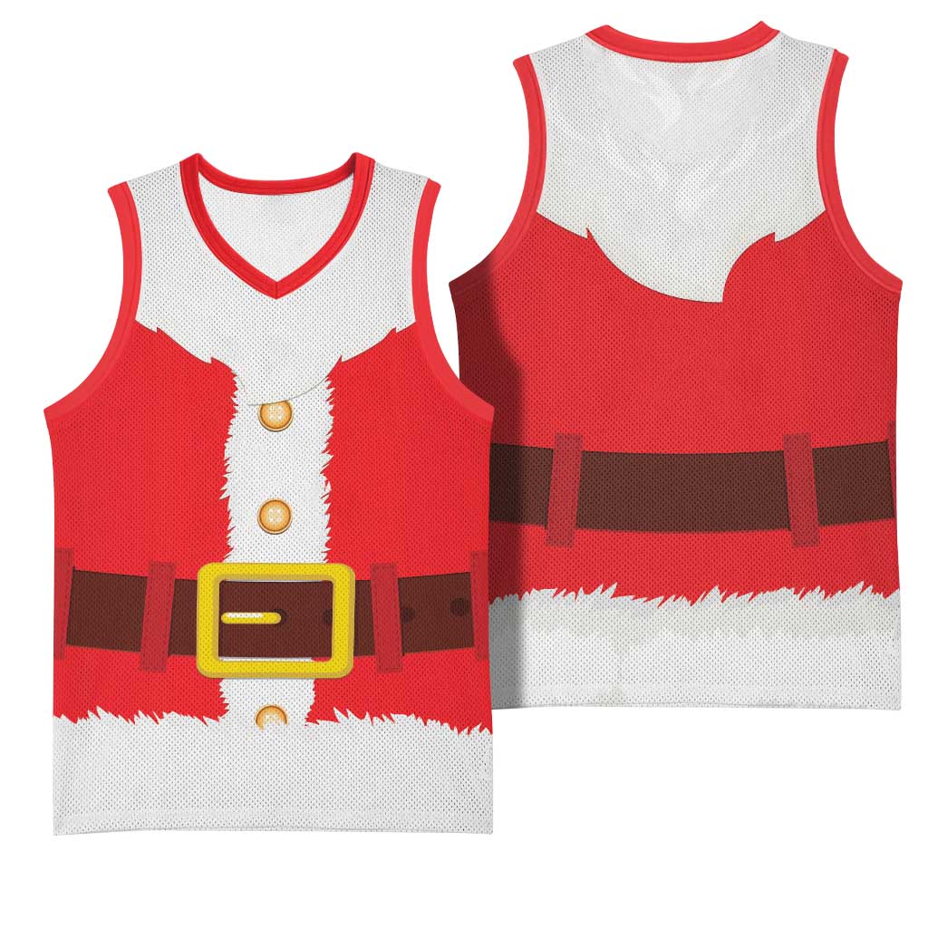 Santa Claus Costume Basketball Jersey Christmas Holiday Cosplay - Wonder Print Shop
