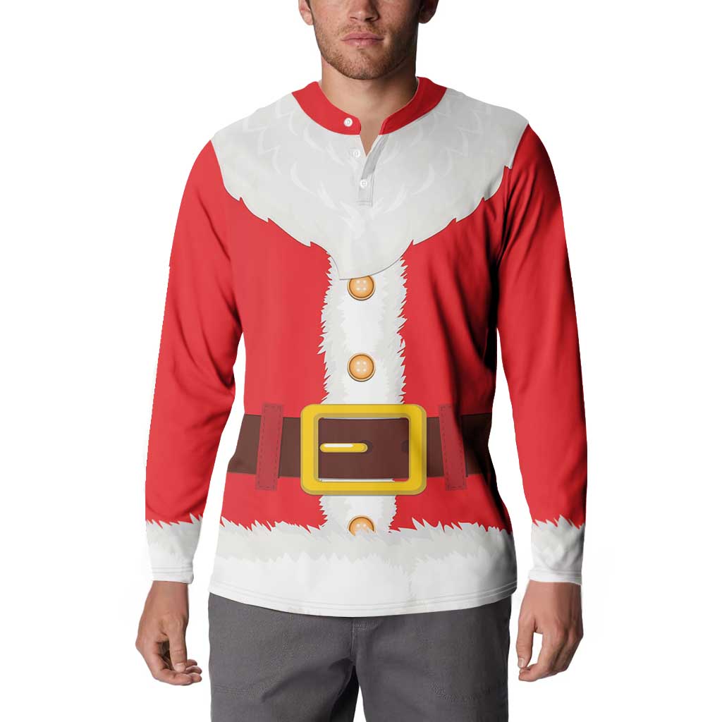 Santa Claus Costume Button Sweatshirt Christmas Holiday Cosplay - Wonder Print Shop
