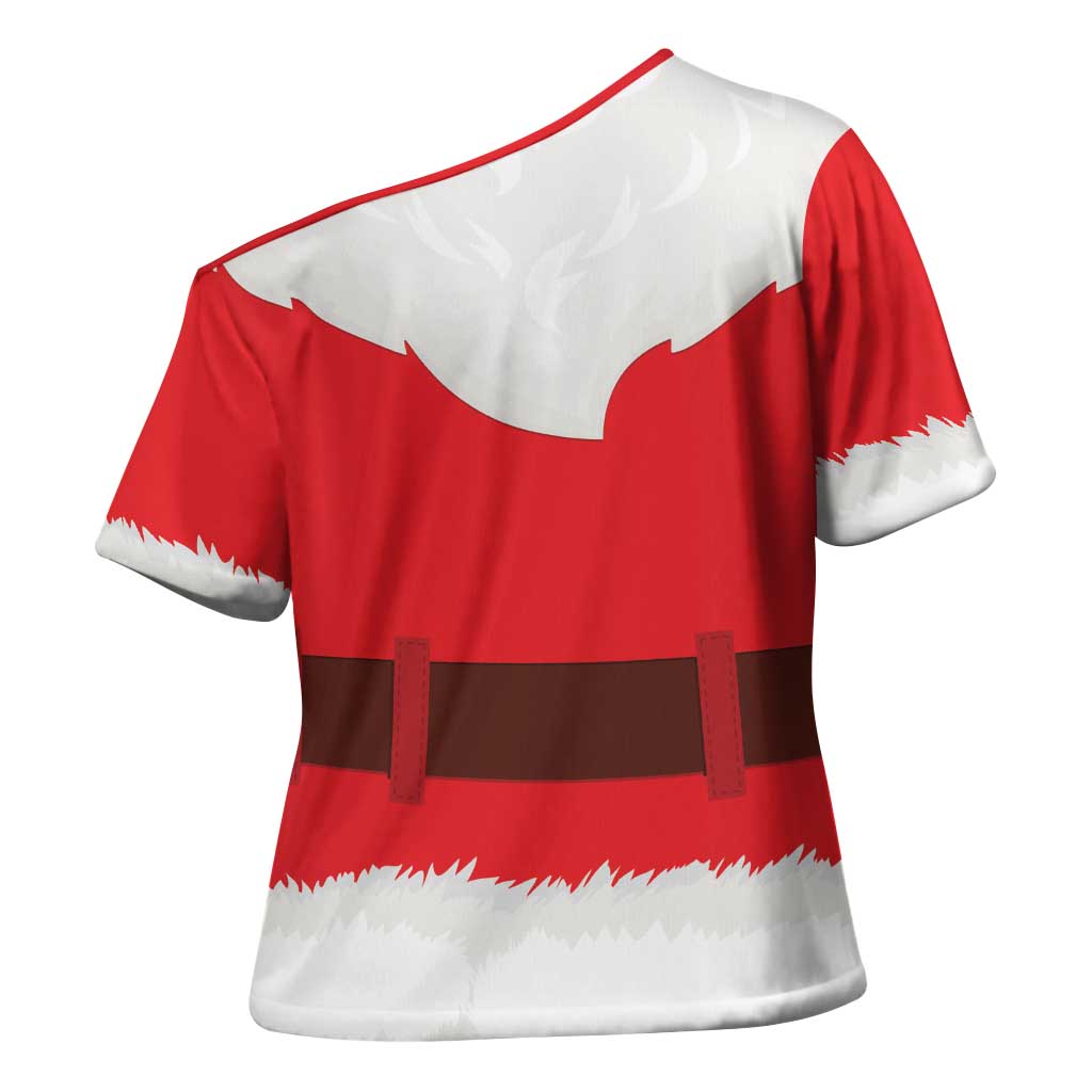 Santa Claus Costume Cross Shoulder Shirt Christmas Holiday Cosplay - Wonder Print Shop