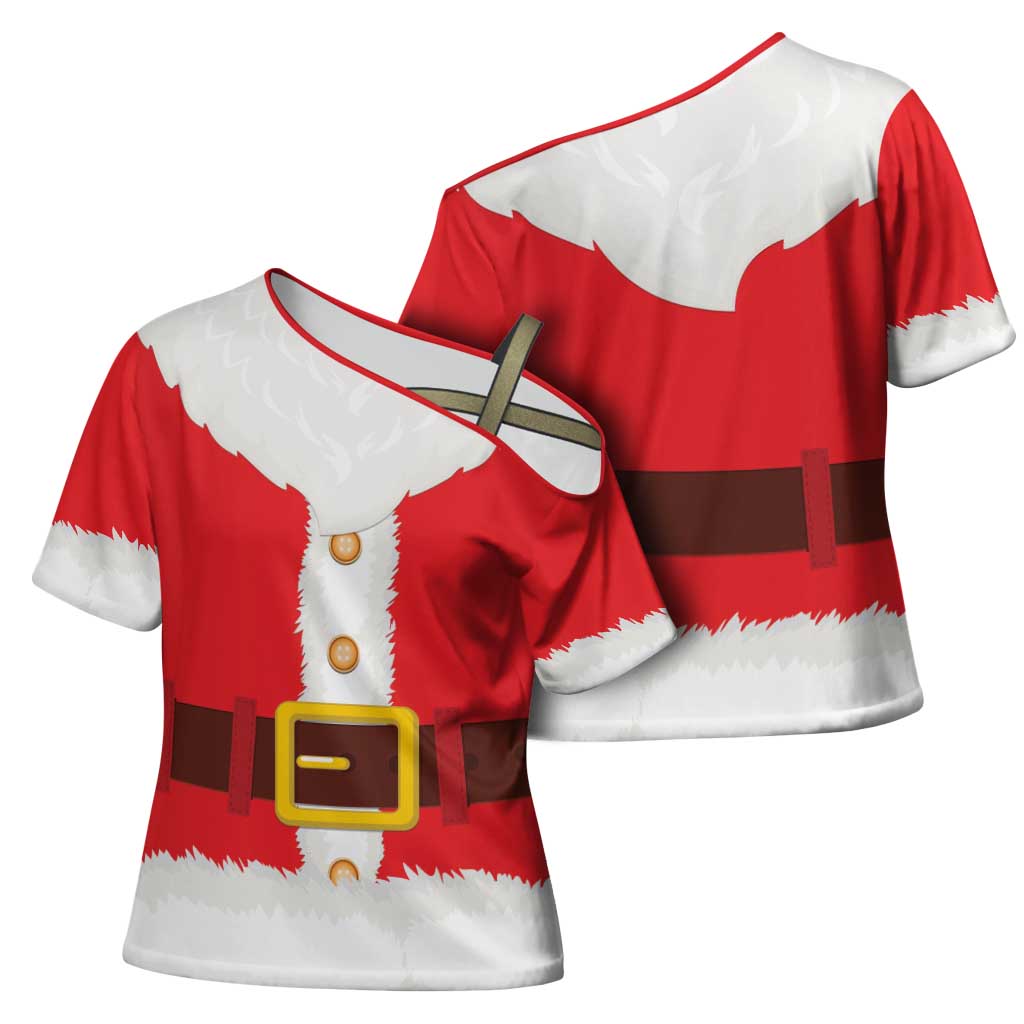 Santa Claus Costume Cross Shoulder Shirt Christmas Holiday Cosplay - Wonder Print Shop