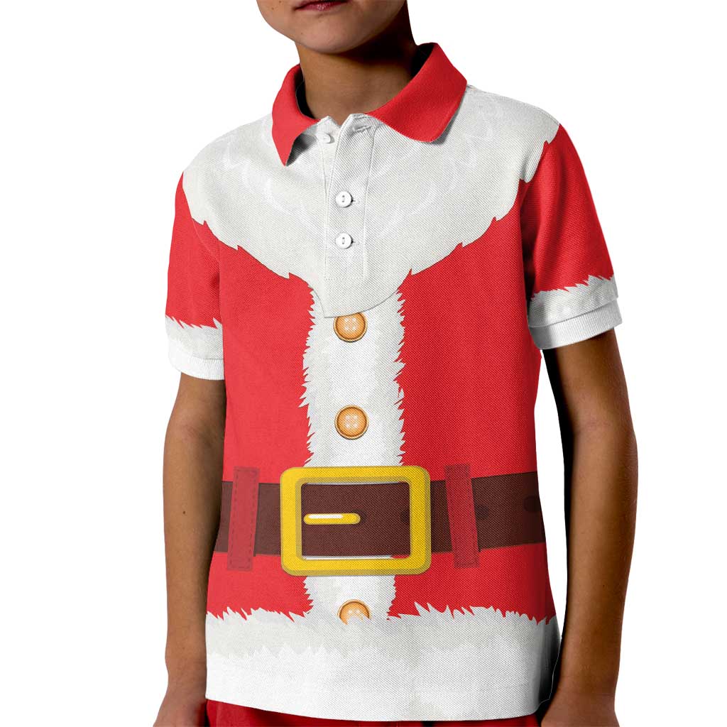 Santa Claus Costume Kid Polo Shirt Christmas Holiday Cosplay - Wonder Print Shop