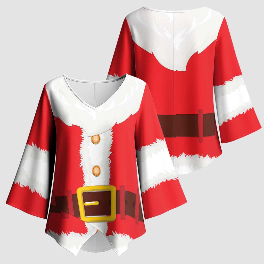 Santa Claus Costume Kimono Sleeve Blouse Christmas Holiday Cosplay - Wonder Print Shop