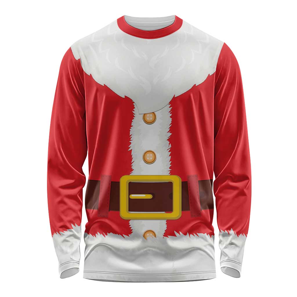 Santa Claus Costume Long Sleeve Shirt Christmas Holiday Cosplay - Wonder Print Shop