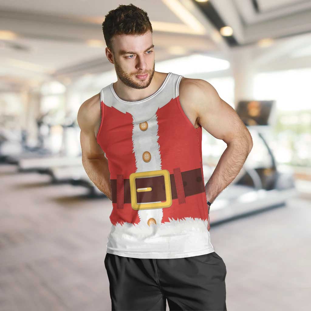 Santa Claus Costume Men Tank Top Christmas Holiday Cosplay - Wonder Print Shop