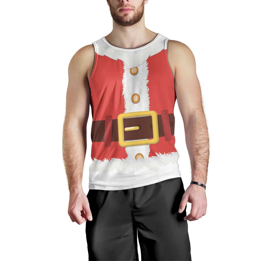 Santa Claus Costume Men Tank Top Christmas Holiday Cosplay - Wonder Print Shop