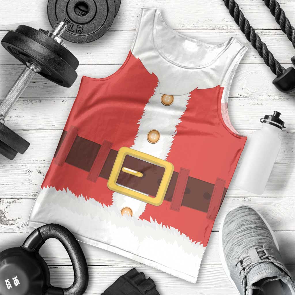 Santa Claus Costume Men Tank Top Christmas Holiday Cosplay - Wonder Print Shop
