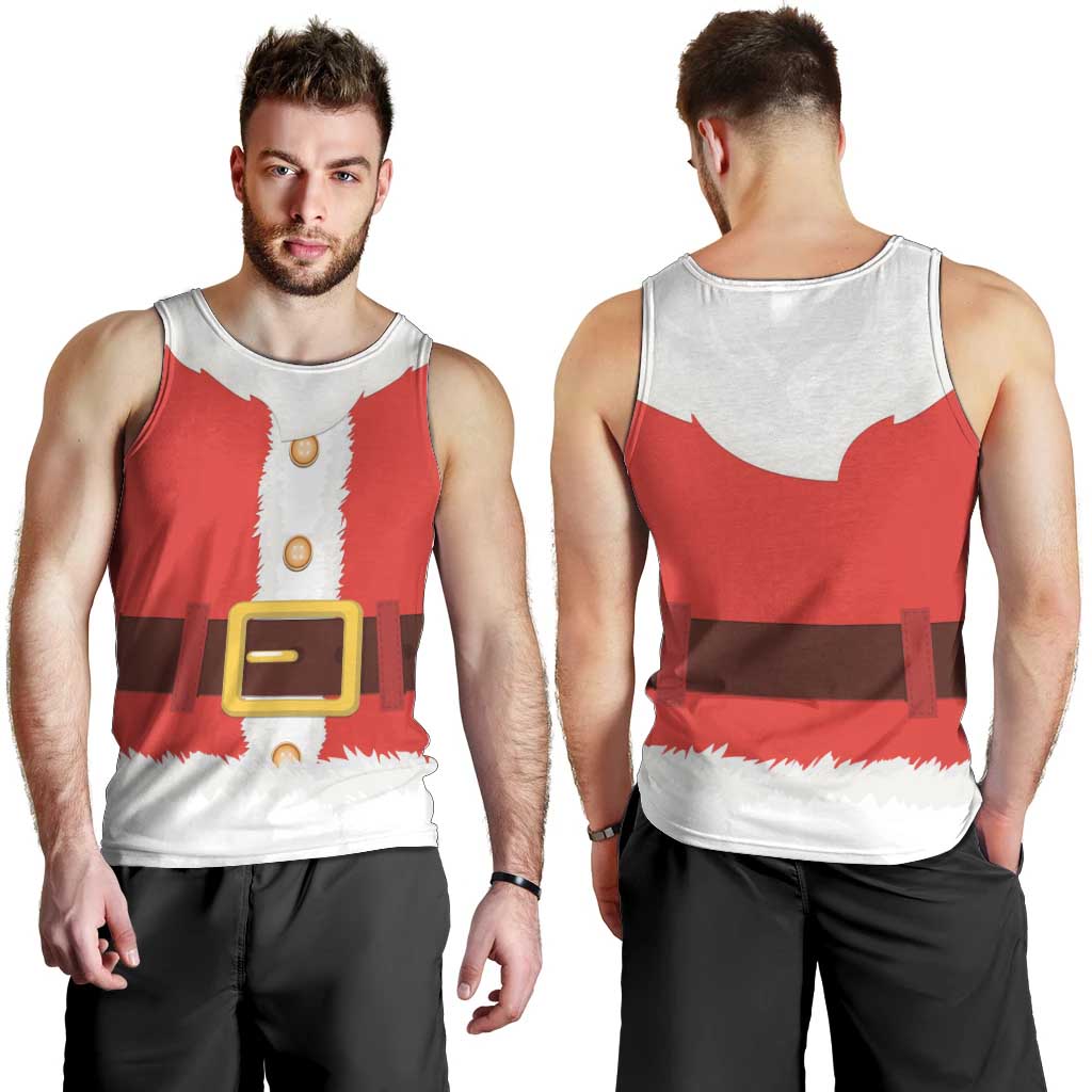 Santa Claus Costume Men Tank Top Christmas Holiday Cosplay - Wonder Print Shop