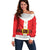 Santa Claus Costume Off Shoulder Sweater Christmas Holiday Cosplay - Wonder Print Shop