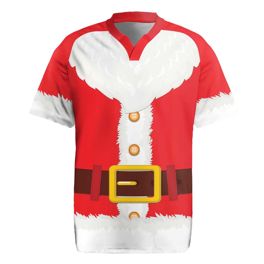 Santa Claus Costume Rugby Jersey Christmas Holiday Cosplay - Wonder Print Shop