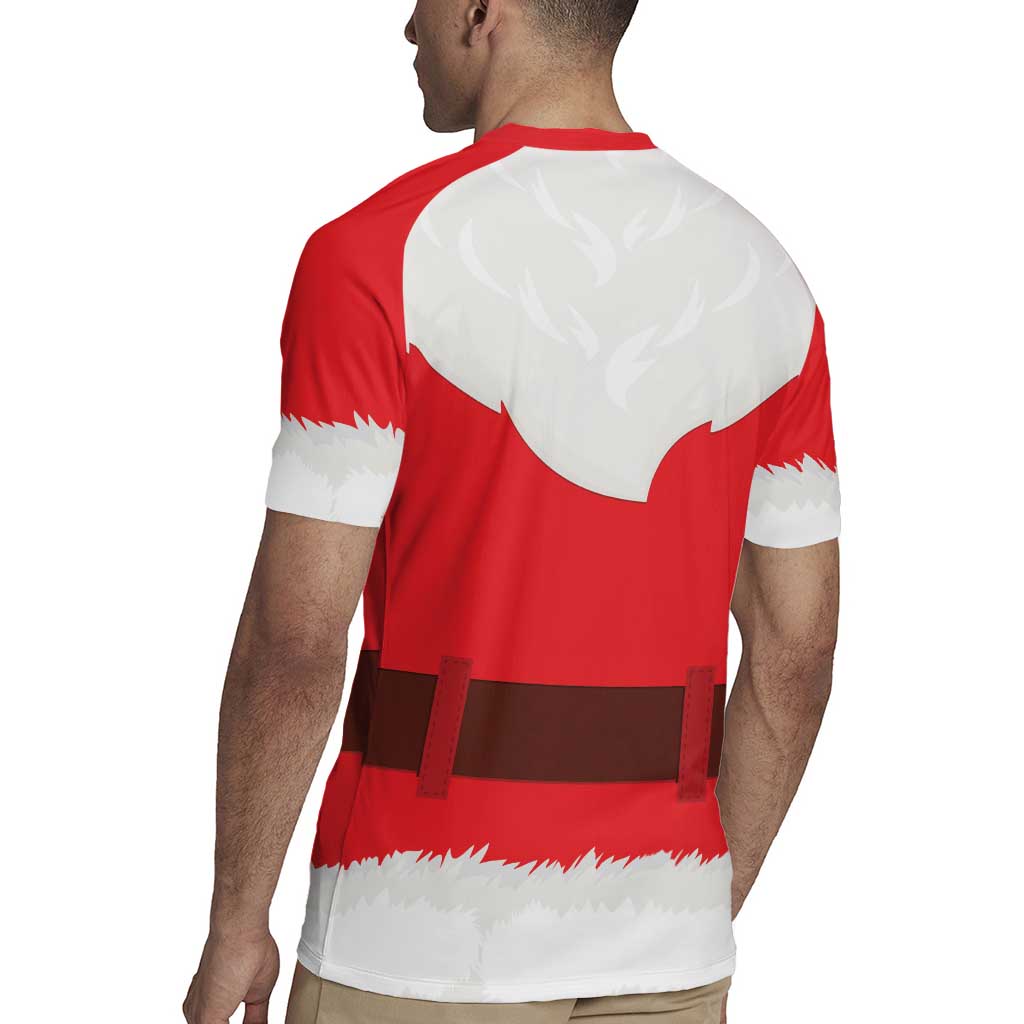 Santa Claus Costume Rugby Jersey Christmas Holiday Cosplay - Wonder Print Shop