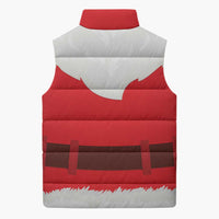 Santa Claus Costume Sleeveless Puffer Jacket Christmas Holiday Cosplay - Wonder Print Shop