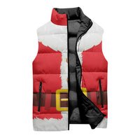 Santa Claus Costume Sleeveless Puffer Jacket Christmas Holiday Cosplay - Wonder Print Shop