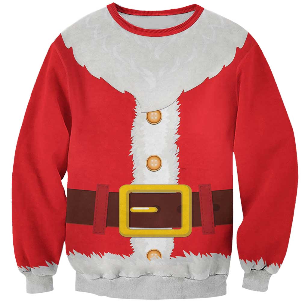 Santa Claus Costume Sweatshirt Christmas Holiday Cosplay - Wonder Print Shop