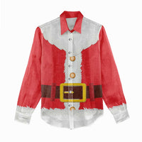 Santa Claus Costume Women Casual Shirt Christmas Holiday Cosplay - Wonder Print Shop