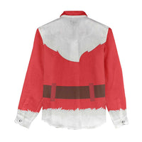 Santa Claus Costume Women Casual Shirt Christmas Holiday Cosplay - Wonder Print Shop
