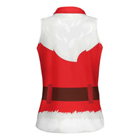 Santa Claus Costume Women Sleeveless Polo Shirt Christmas Holiday Cosplay - Wonder Print Shop