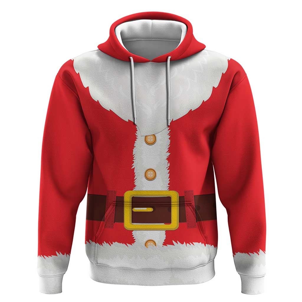 Santa Claus Costume Zip Hoodie Christmas Holiday Cosplay - Wonder Print Shop