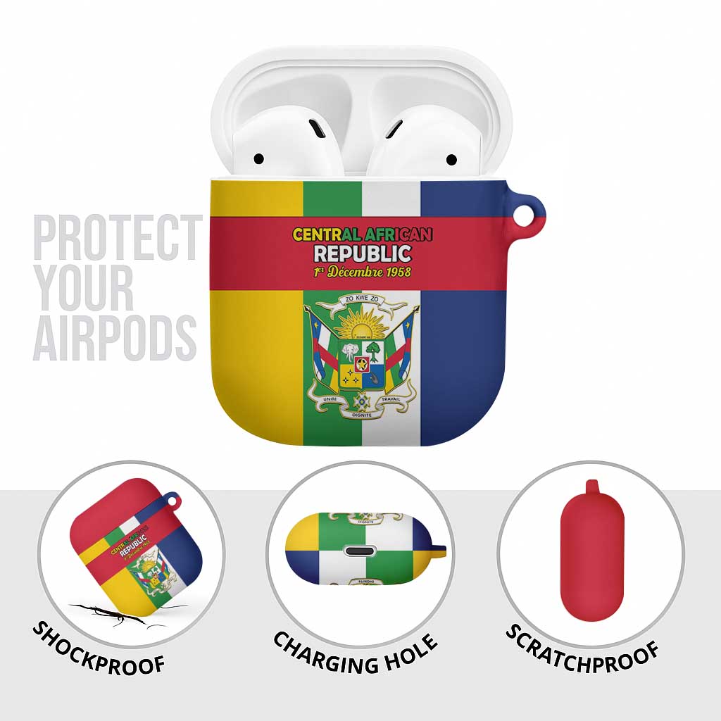 Central African Republic AirPods Case Happy Republic Day - Wonder Print Shop