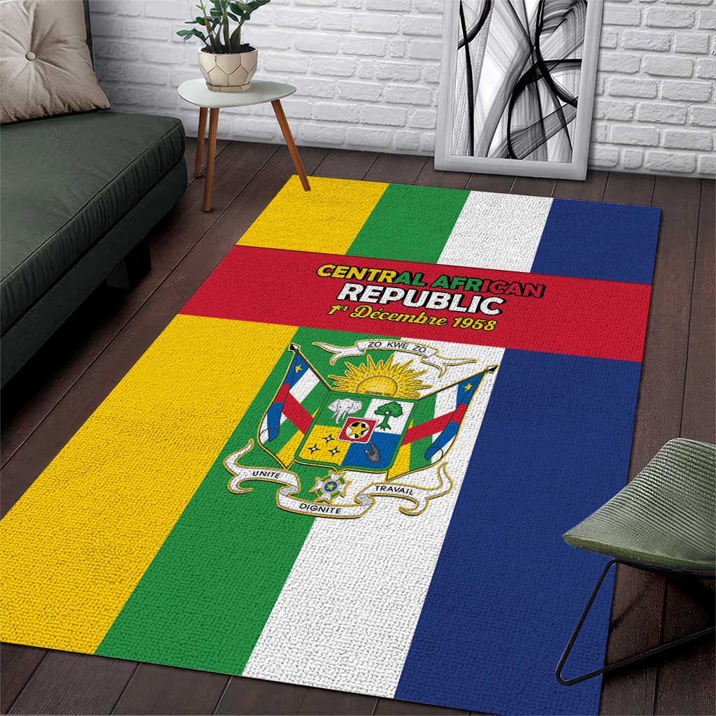 Central African Republic Area Rug Happy Republic Day - Wonder Print Shop
