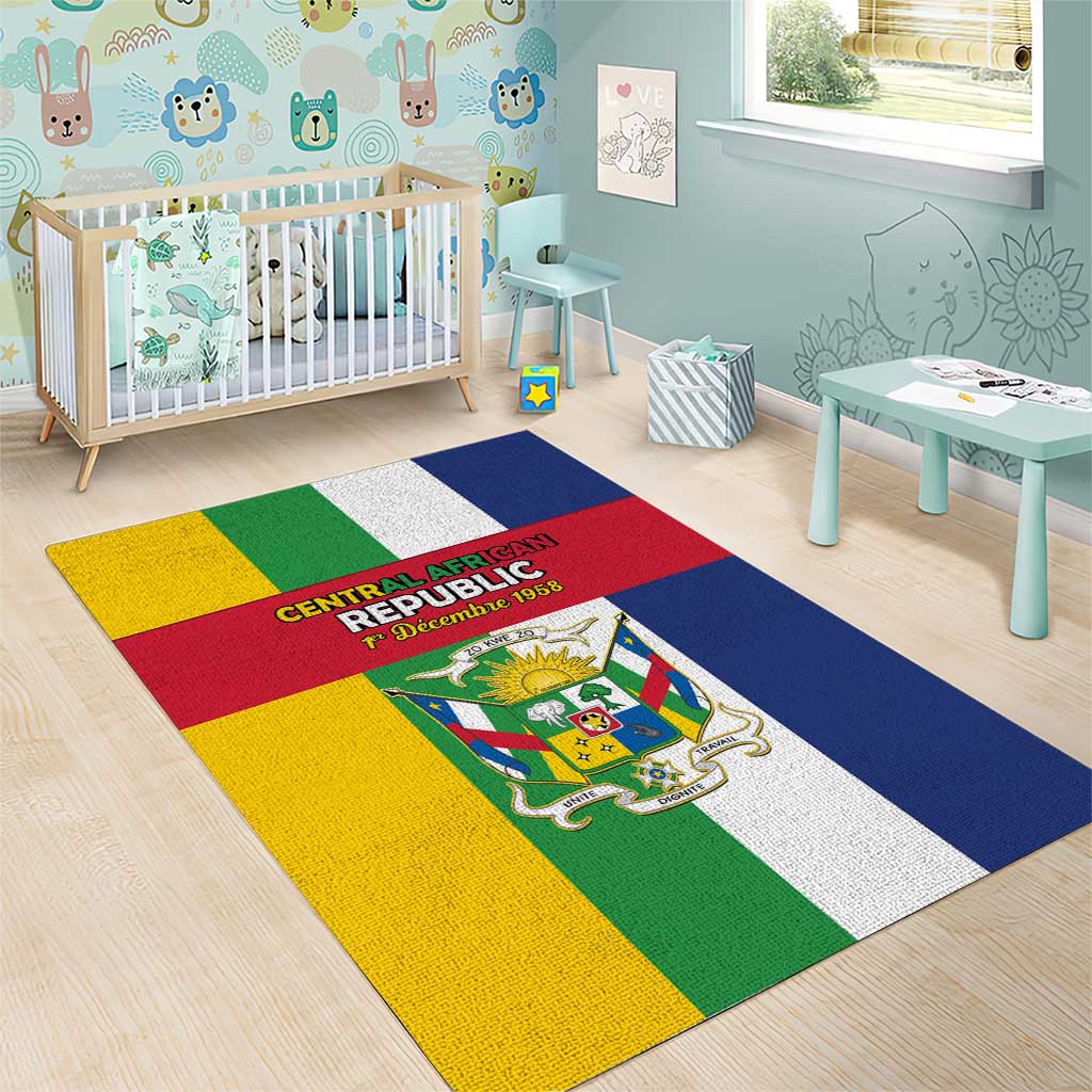 Central African Republic Area Rug Happy Republic Day - Wonder Print Shop