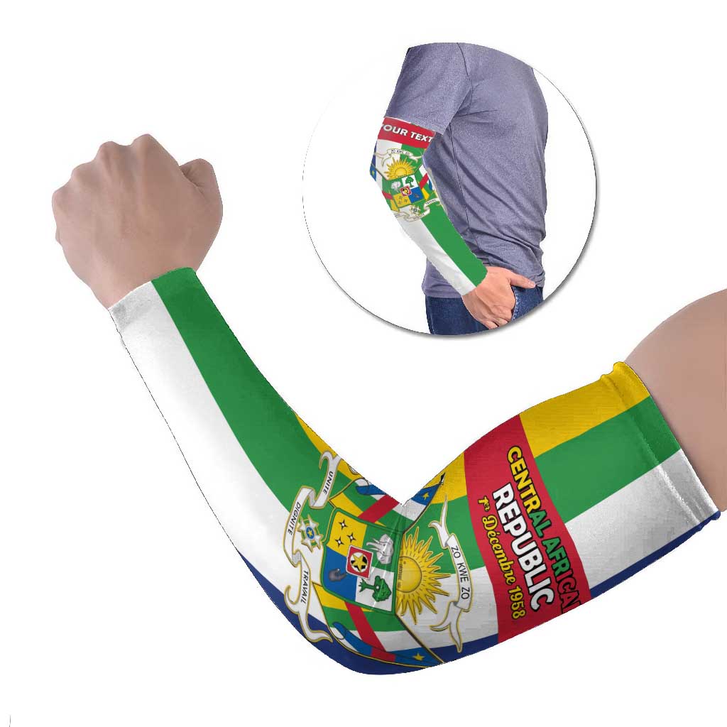Personalized Central African Republic Arm Sleeves Happy Republic Day - Wonder Print Shop