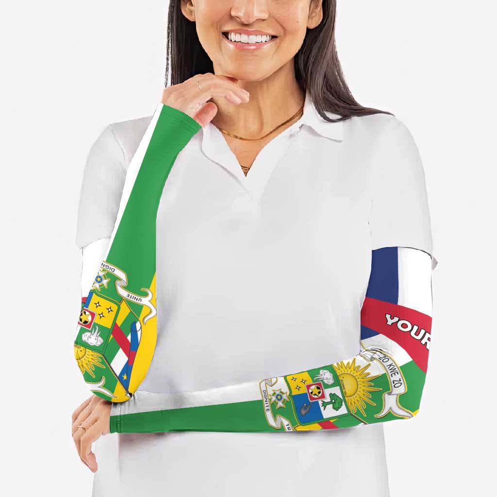 Personalized Central African Republic Arm Sleeves Happy Republic Day - Wonder Print Shop