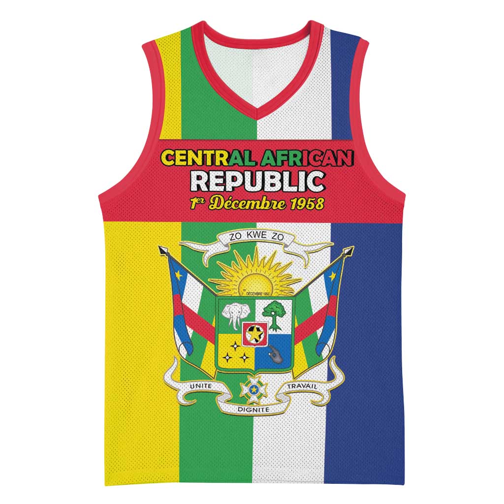 Personalized Central African Republic Basketball Jersey Happy Republic Day - Wonder Print Shop