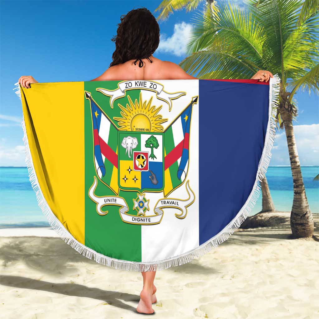 Central African Republic Beach Blanket Happy Republic Day - Wonder Print Shop