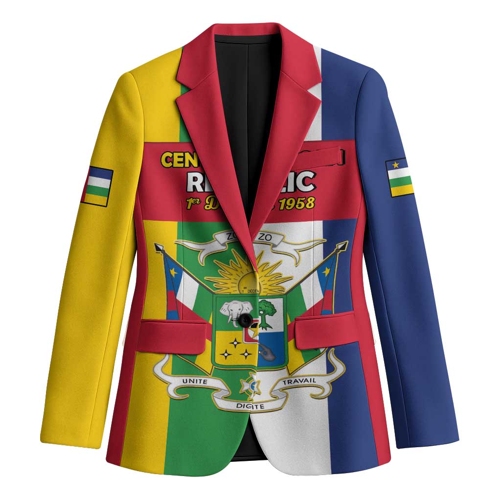 Personalized Central African Republic Blazer Happy Republic Day - Wonder Print Shop
