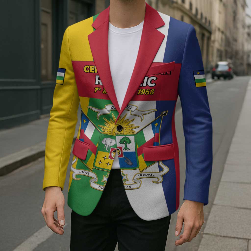 Personalized Central African Republic Blazer Happy Republic Day - Wonder Print Shop