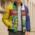 Personalized Central African Republic Bomber Puffer Jacket Happy Republic Day - Wonder Print Shop
