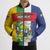 Personalized Central African Republic Bomber Puffer Jacket Happy Republic Day - Wonder Print Shop