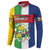 Personalized Central African Republic Button Sweatshirt Happy Republic Day - Wonder Print Shop