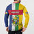 Personalized Central African Republic Button Sweatshirt Happy Republic Day - Wonder Print Shop