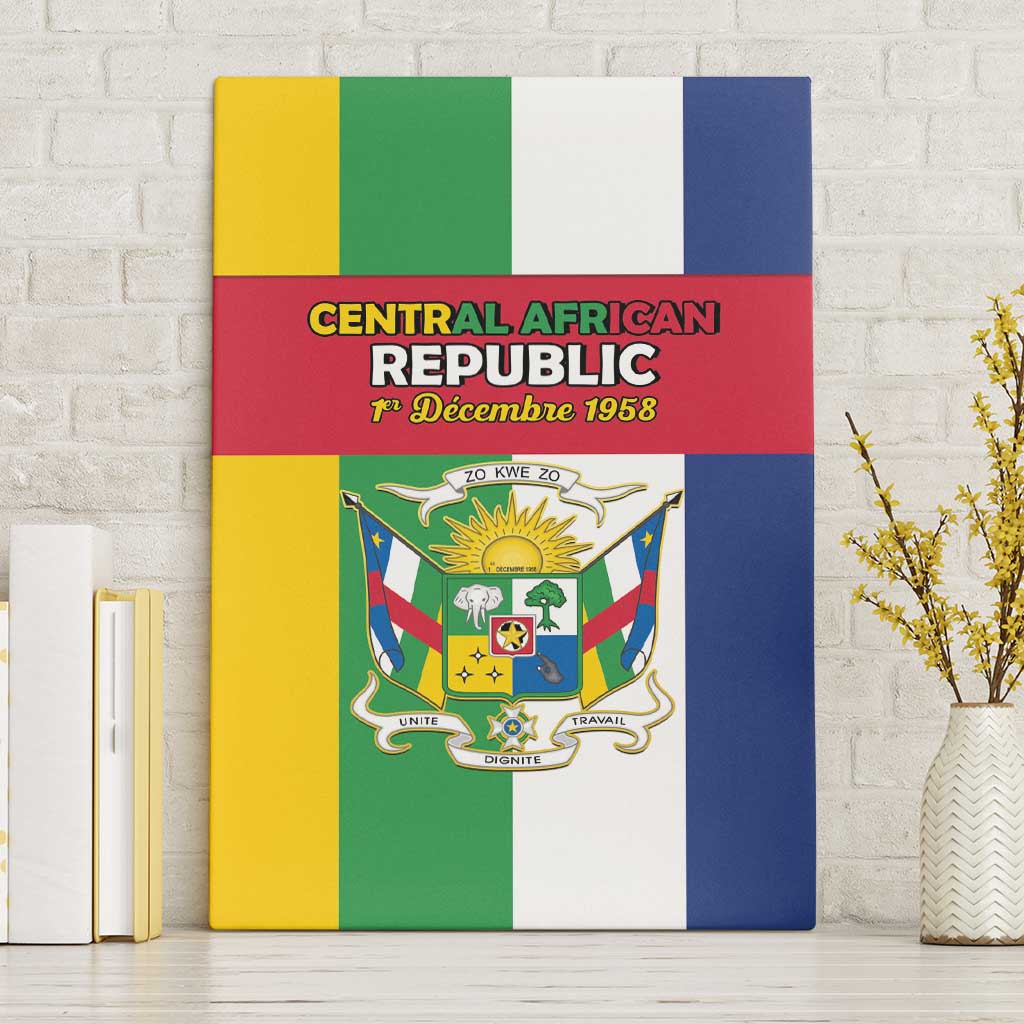 Central African Republic Canvas Wall Art Happy Republic Day - Wonder Print Shop