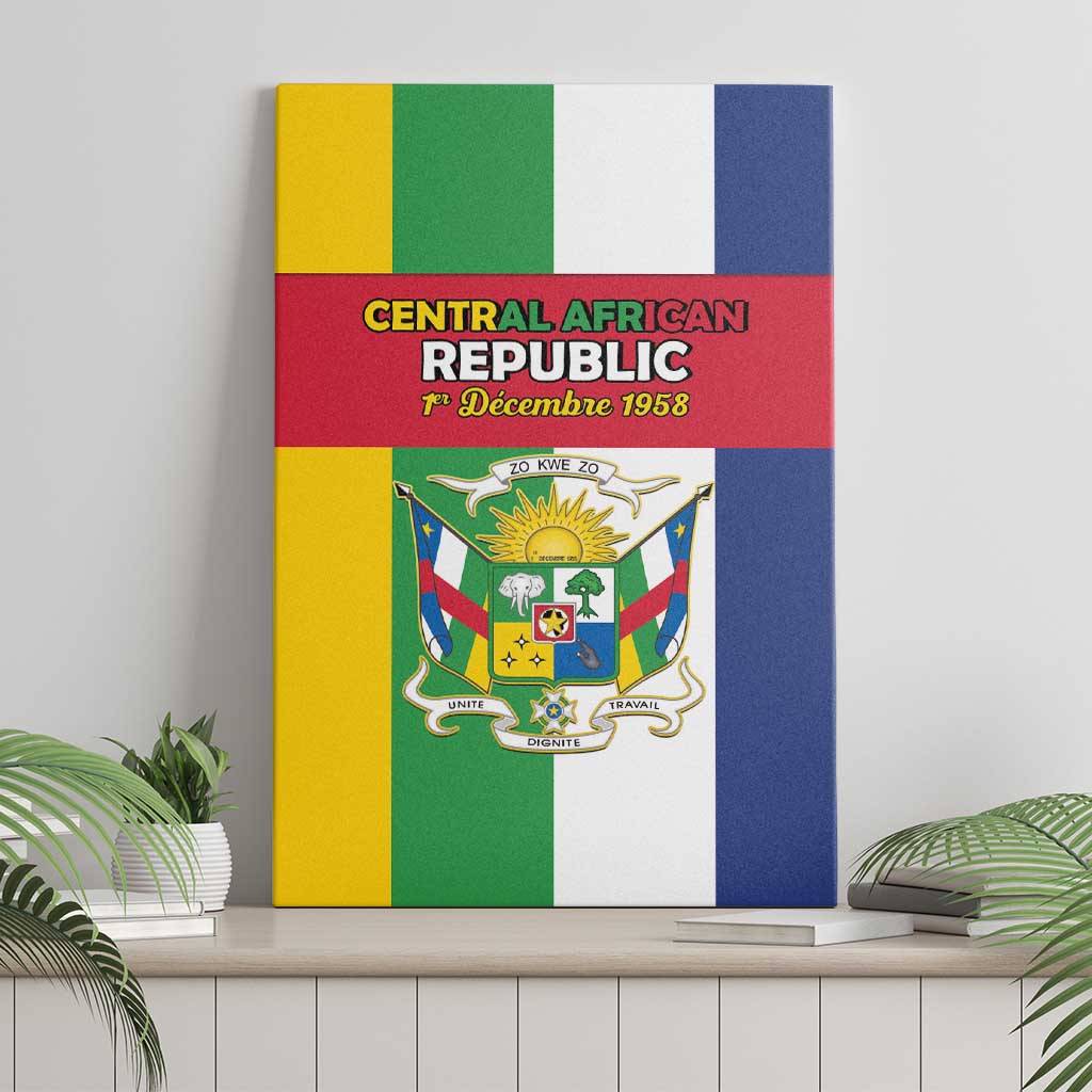 Central African Republic Canvas Wall Art Happy Republic Day - Wonder Print Shop