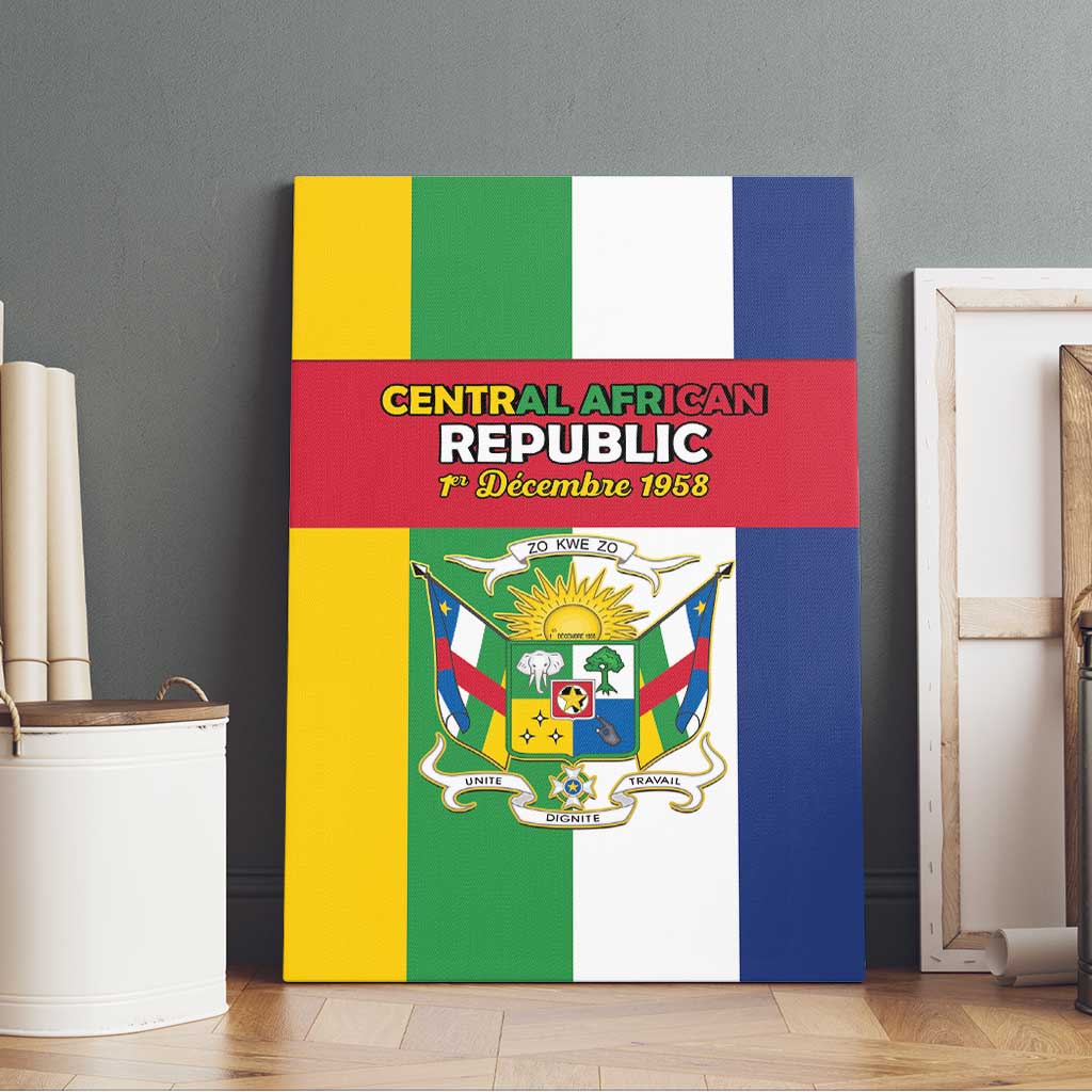 Central African Republic Canvas Wall Art Happy Republic Day - Wonder Print Shop