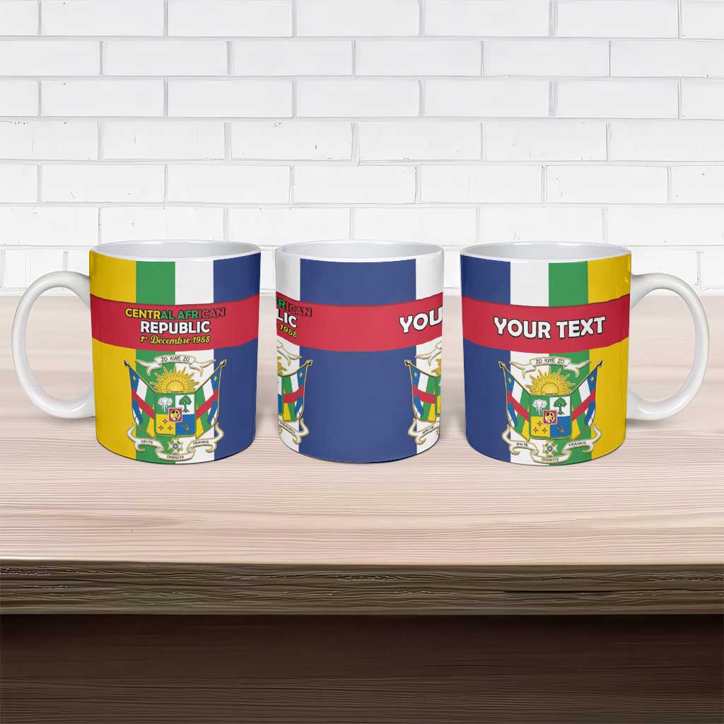 Personalized Central African Republic Ceramic Mug Happy Republic Day - Wonder Print Shop