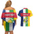 Personalized Central African Republic Couples Matching Off Shoulder Short Dress and Hawaiian Shirt Happy Republic Day - Wonder Print Shop