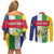 Personalized Central African Republic Couples Matching Off Shoulder Short Dress and Long Sleeve Button Shirt Happy Republic Day - Wonder Print Shop