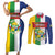 Personalized Central African Republic Couples Matching Short Sleeve Bodycon Dress and Long Sleeve Button Shirt Happy Republic Day - Wonder Print Shop