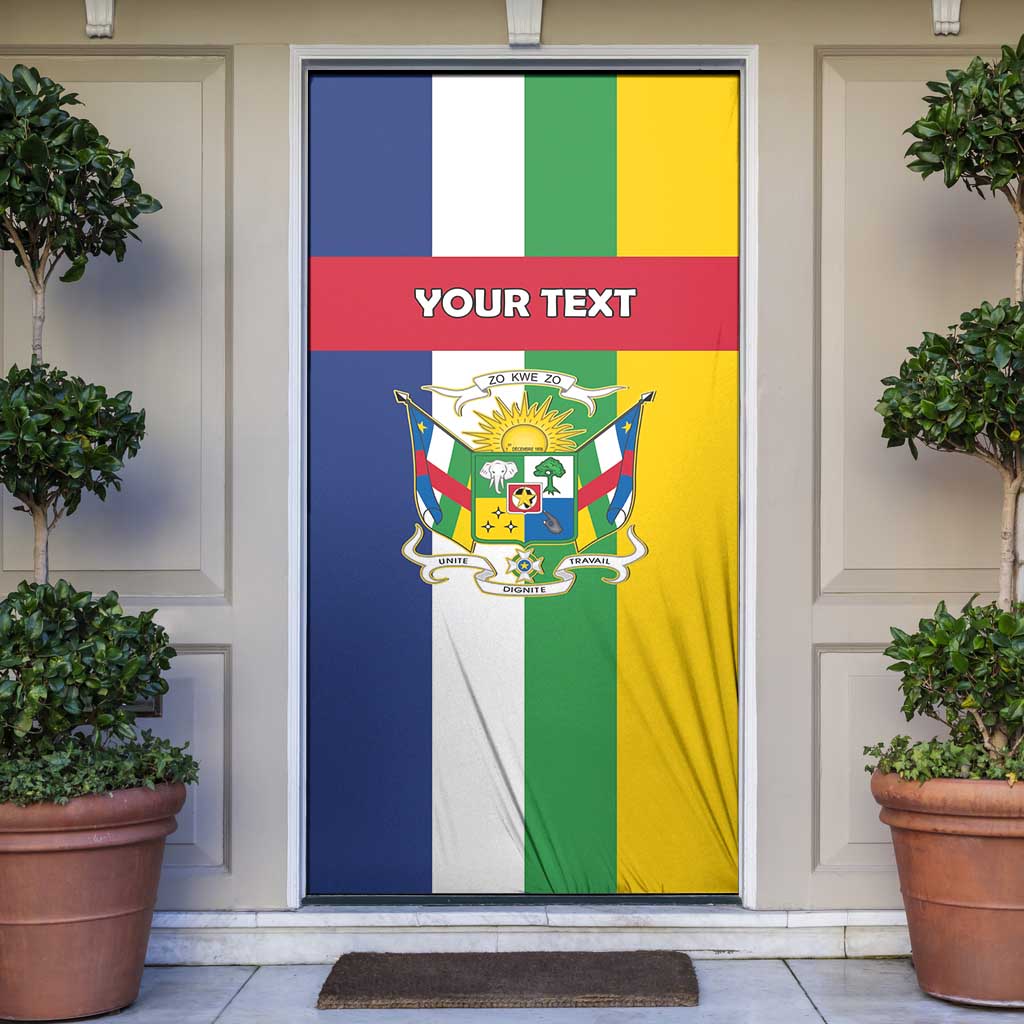 Personalized Central African Republic Door Cover Happy Republic Day - Wonder Print Shop